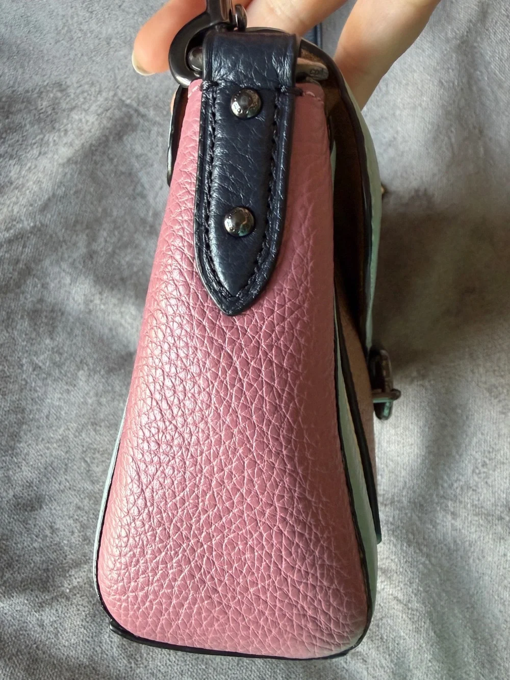 COACH Jade Shoulder Bag in Colorblock Pebble Leather 2730